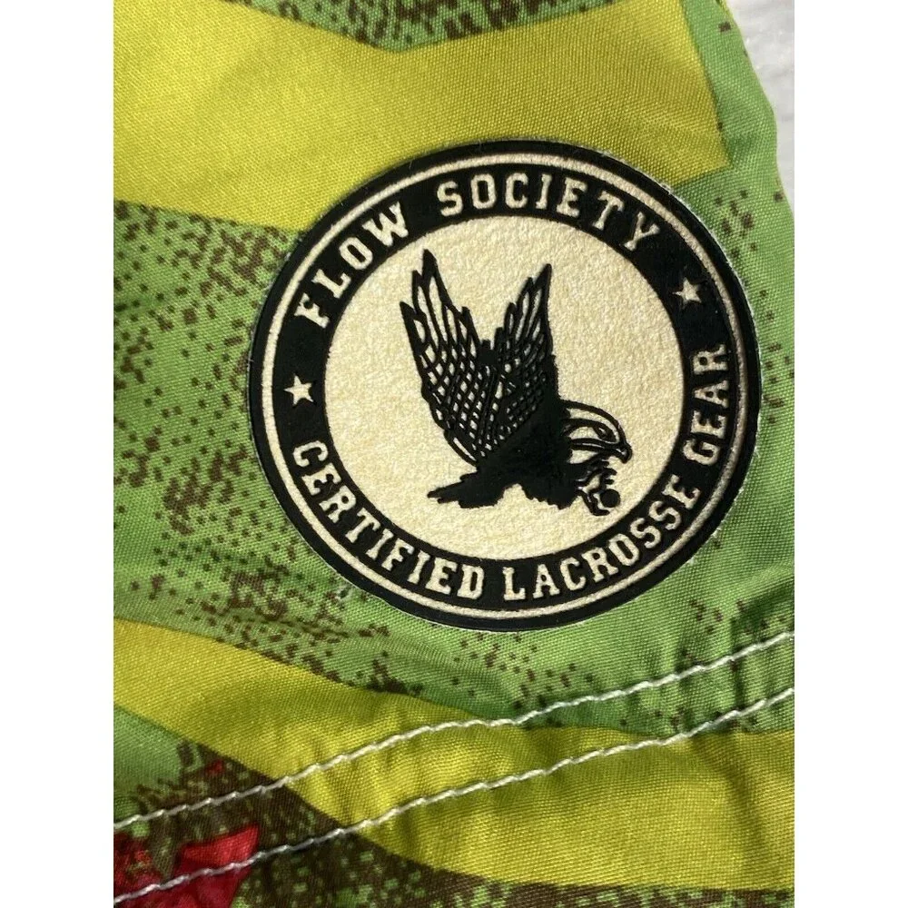 Flow Society Lacrosse shorts mens Size Large Vibrant Green Board Shorts